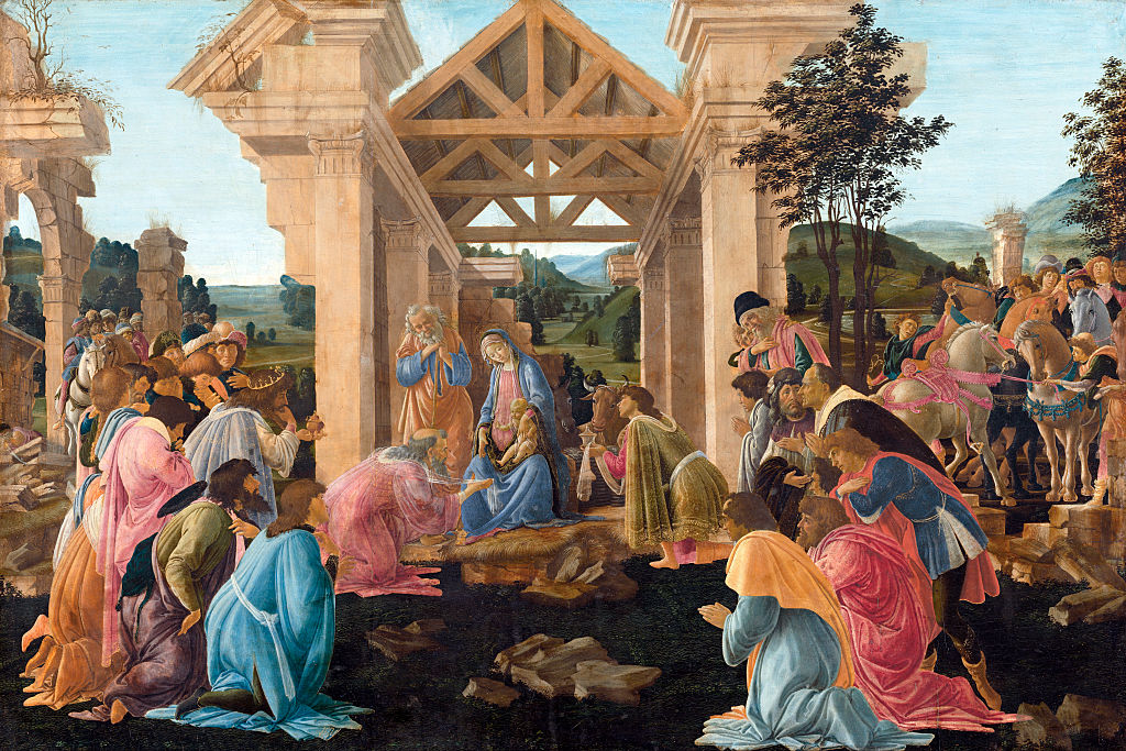 The Adoration Of The MagiThe Adoration of the Magi (by Sandro Botticelli, Italian, 1446 - 1510), circa 1478-82. From the National Gallery of Art, Washington DC. Tempera and oil on panel. (Photo by GraphicaArtis/Getty Images)